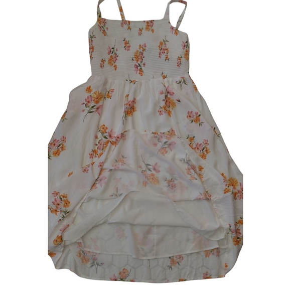 Old Navy Floral Midi Dress - Cream and Orange - Picture 4 of 6